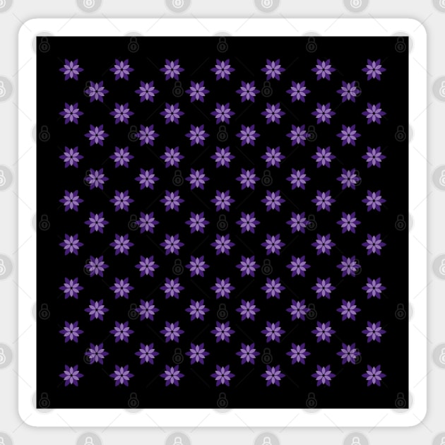 Purple floral surface pattern design Magnet by kindsouldesign